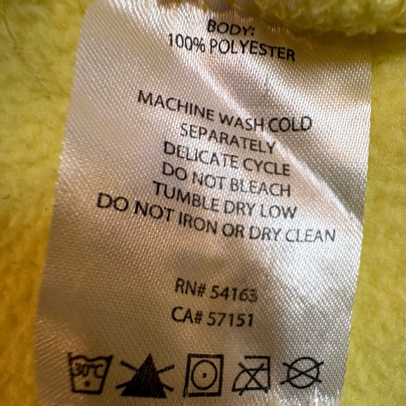 Calvin Klein Vibrant Yellow Fleece Active Vest Size Medium Performance - Picture 5 of 7